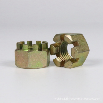 Metric Slotted Brass Hex Slotted Nut M20